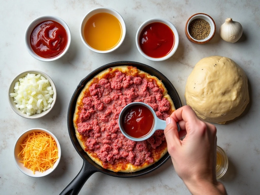 Ingredients for homemade Sloppy Joe Hot Pockets