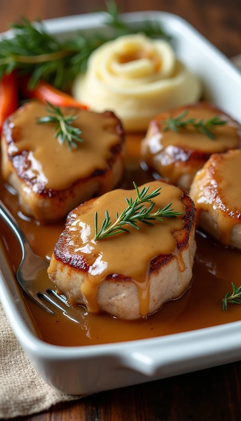 Slow Cooked Apple Cider Smothered Pork Chops Recipe