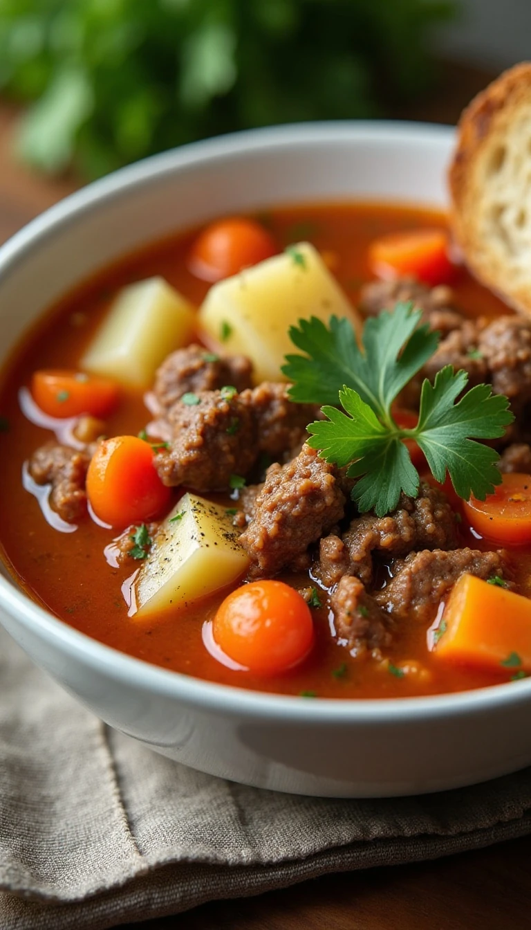 Slow Cooker Cabbage and Beef Soup Recipe