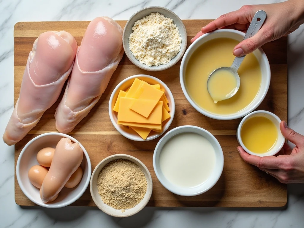 Ingredients for Crockpot chicken cordon bleu