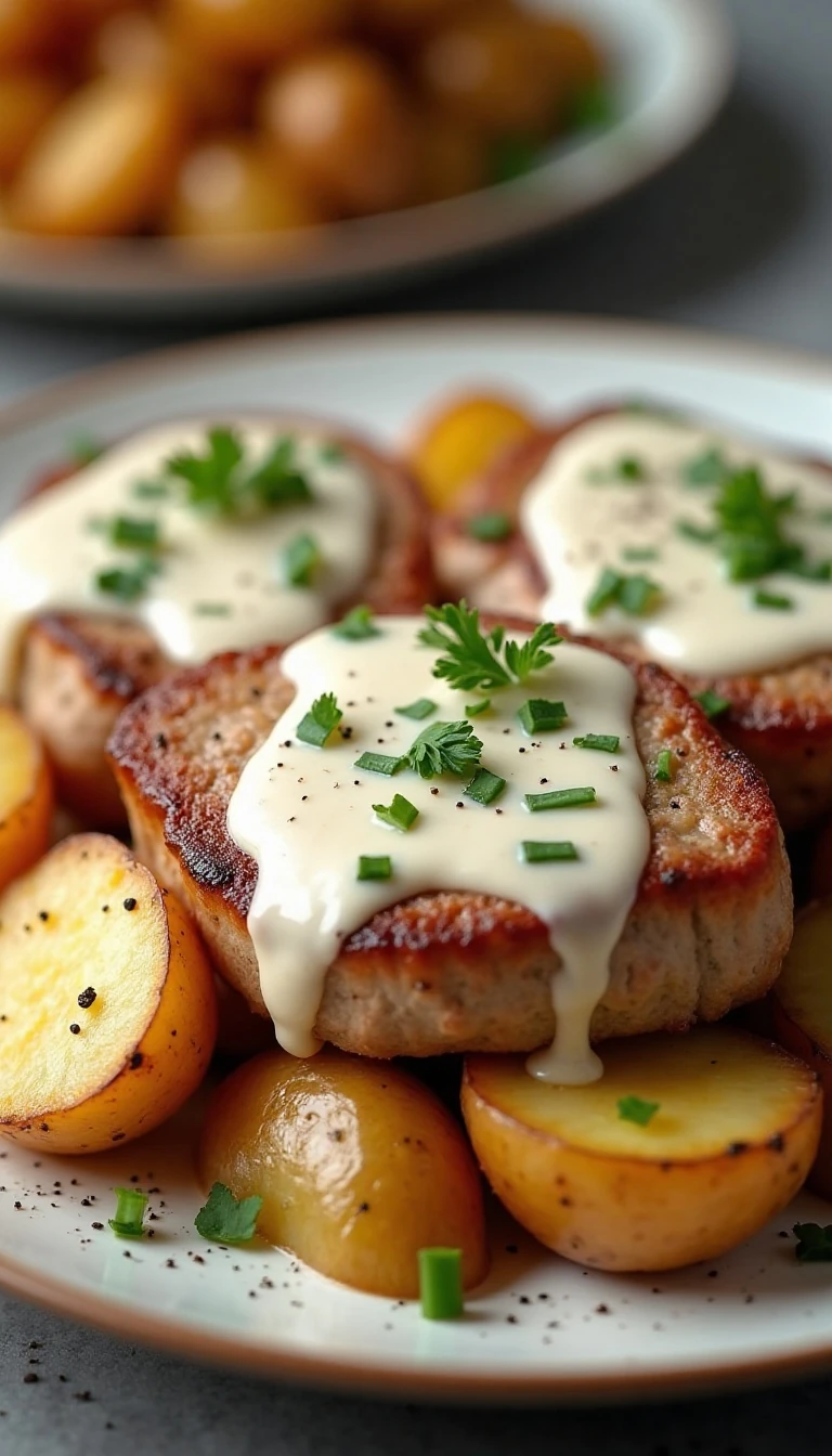 Slow Cooker Creamy Ranch Pork Chops and Potatoes