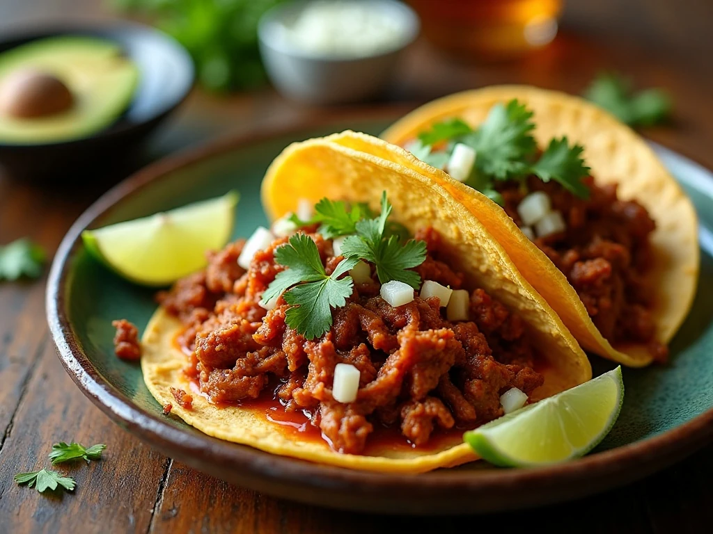 Shredded slow cooker green chile pork served with tortillas and fresh toppings