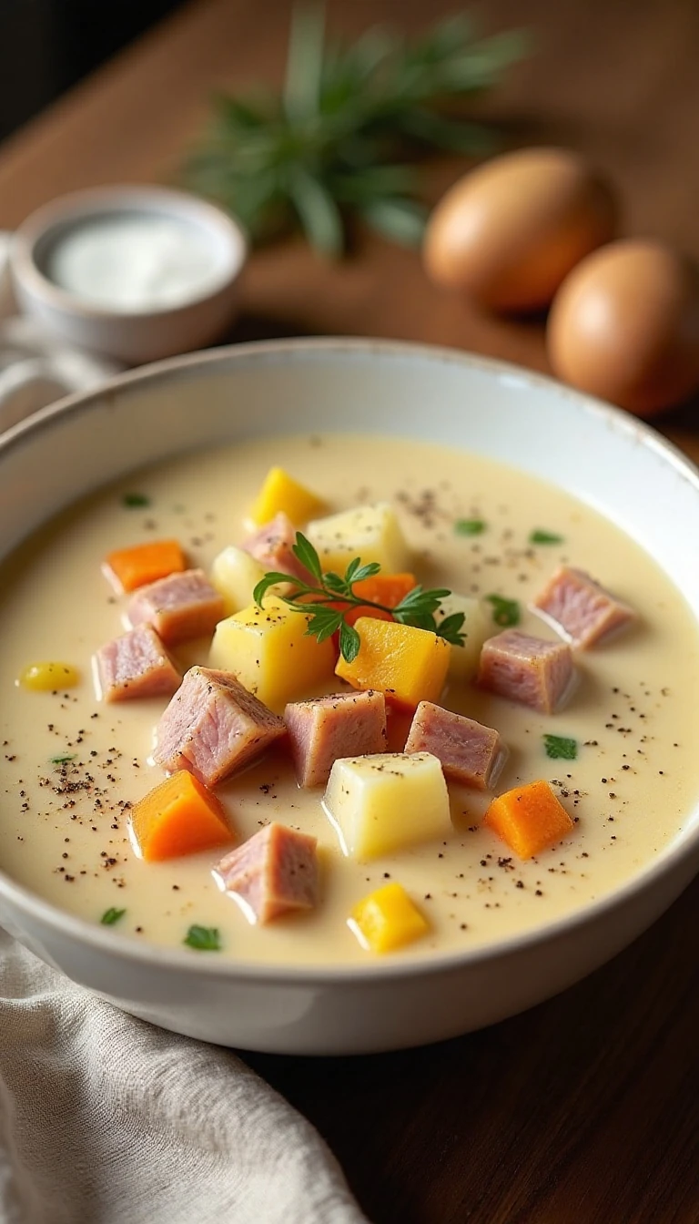 Slow Cooker Ham and Vegetable Chowder Recipe