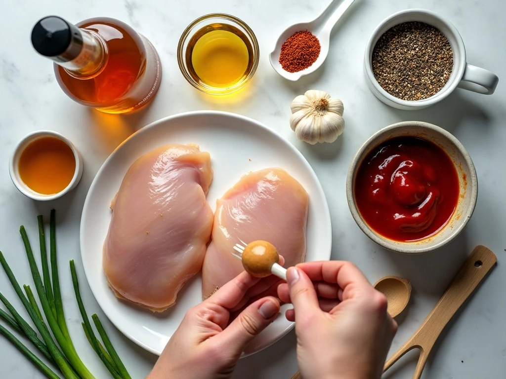 Ingredients for honey sesame chicken