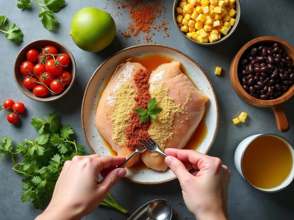 Ingredients for slow-cooker Mexican chicken