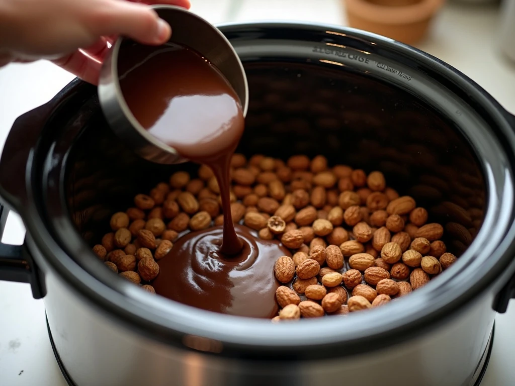 Smooth melted coating around roasted peanuts