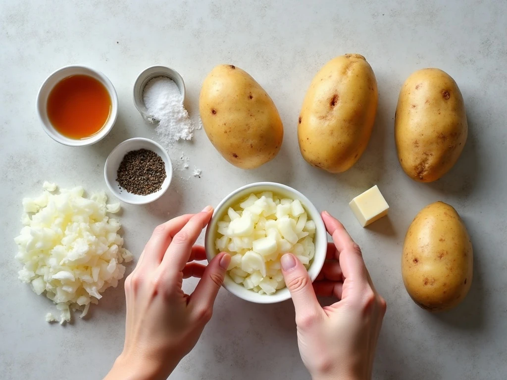 Ingredients for double-thick slow cooker potato soup