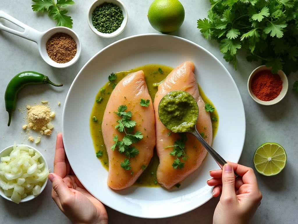Ingredients for Crockpot salsa verde chicken