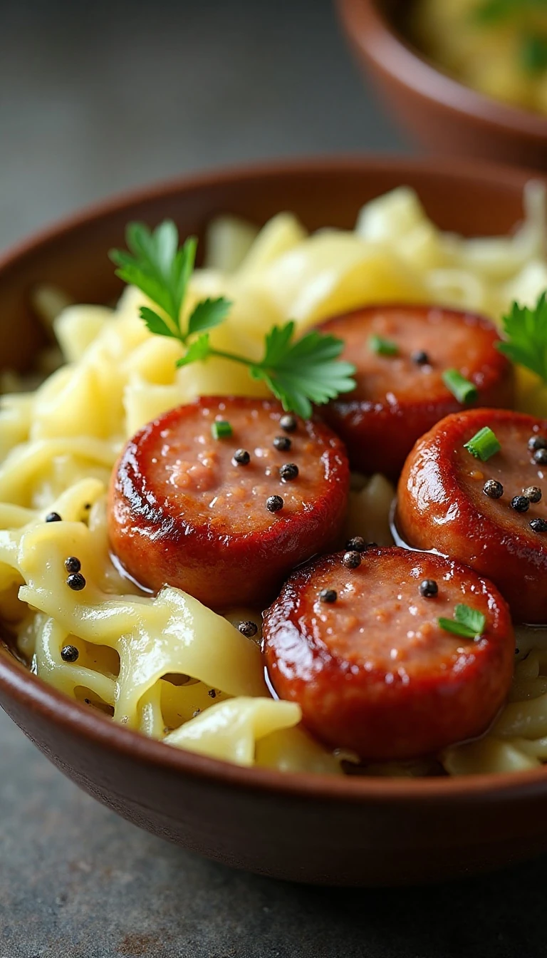Easy Slow Cooker Sausage and Cabbage Recipe