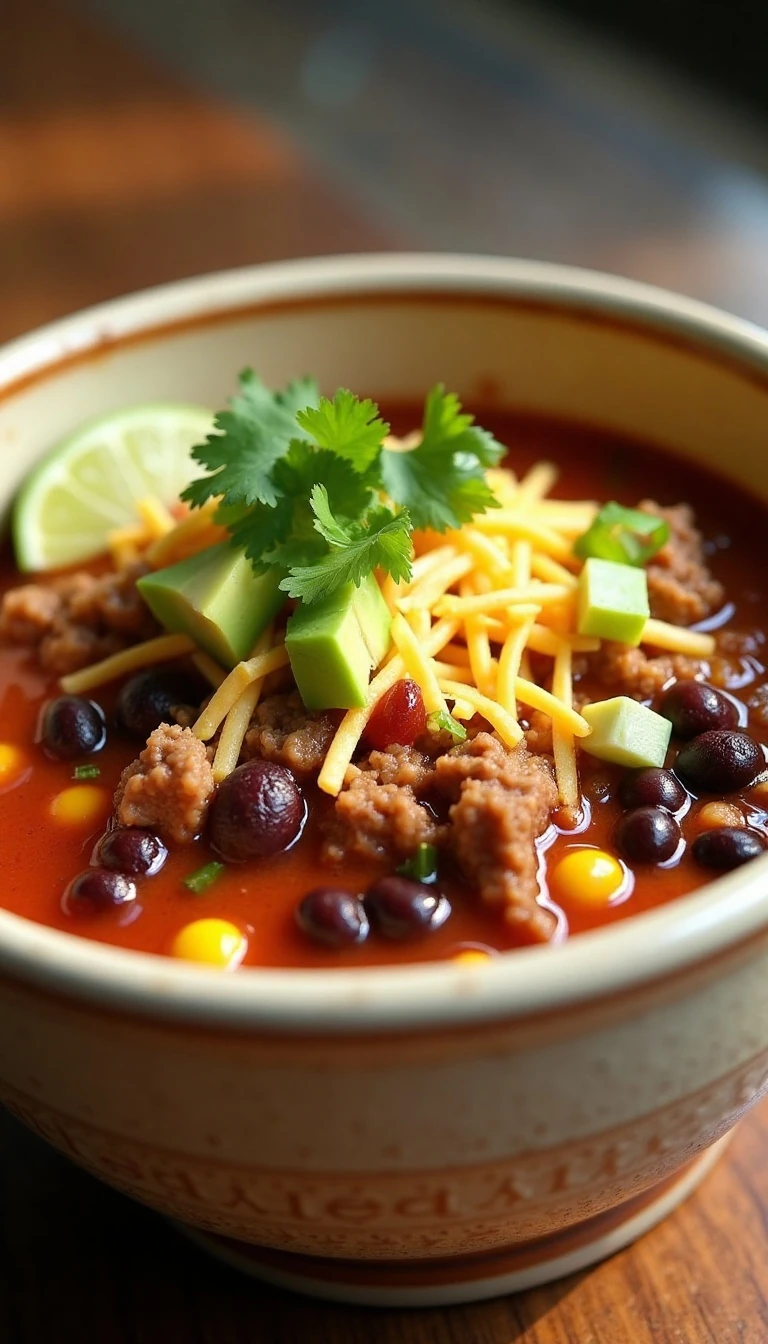 Easy Slow Cooker Taco Soup Recipe for Cozy Crockpot Dinners