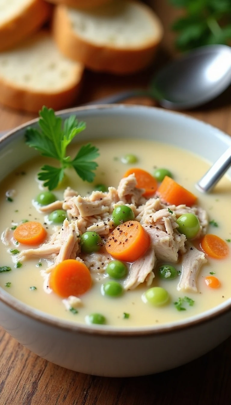Creamy Slow Cooker Turkey and Cream Cheese Soup
