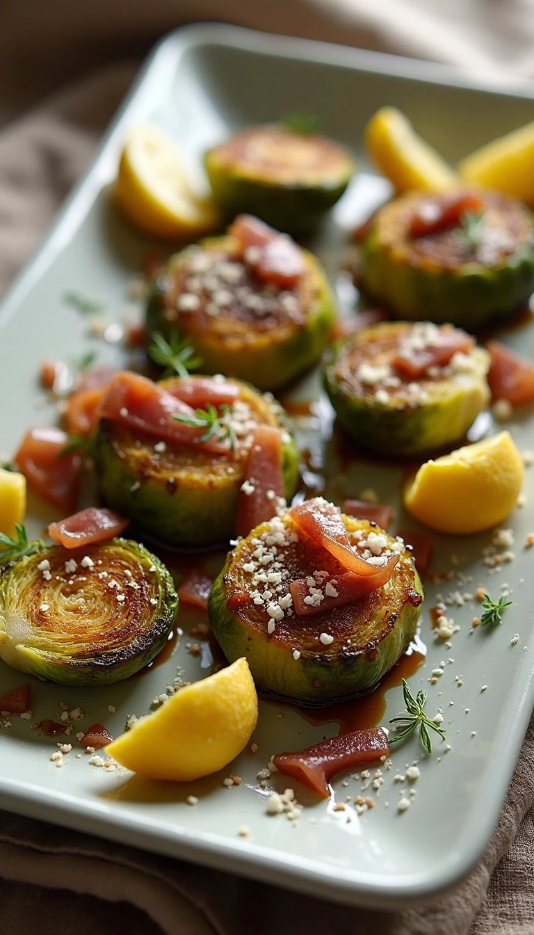 Crispy Smashed Brussels Sprouts with Prosciutto Recipe