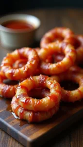 Crispy Smoked Bacon-Wrapped Onion Rings Recipe