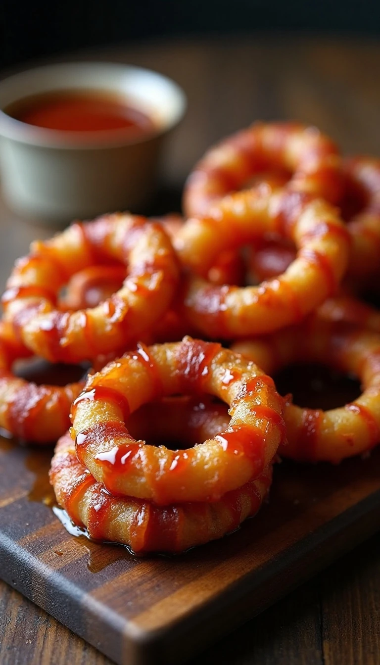 Crispy Smoked Bacon-Wrapped Onion Rings Recipe