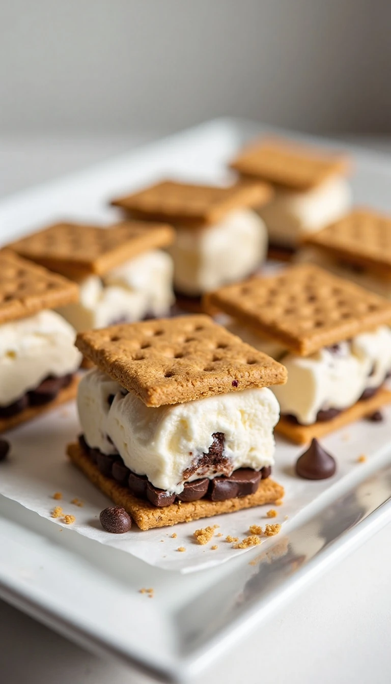 Easy S'mores Ice Cream Sandwiches Recipe