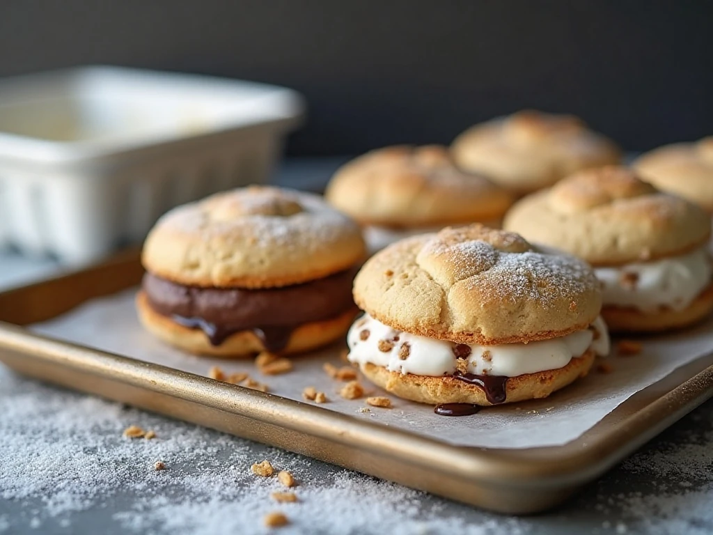 Individually wrapped s'mores ice cream sandwiches ready for storage