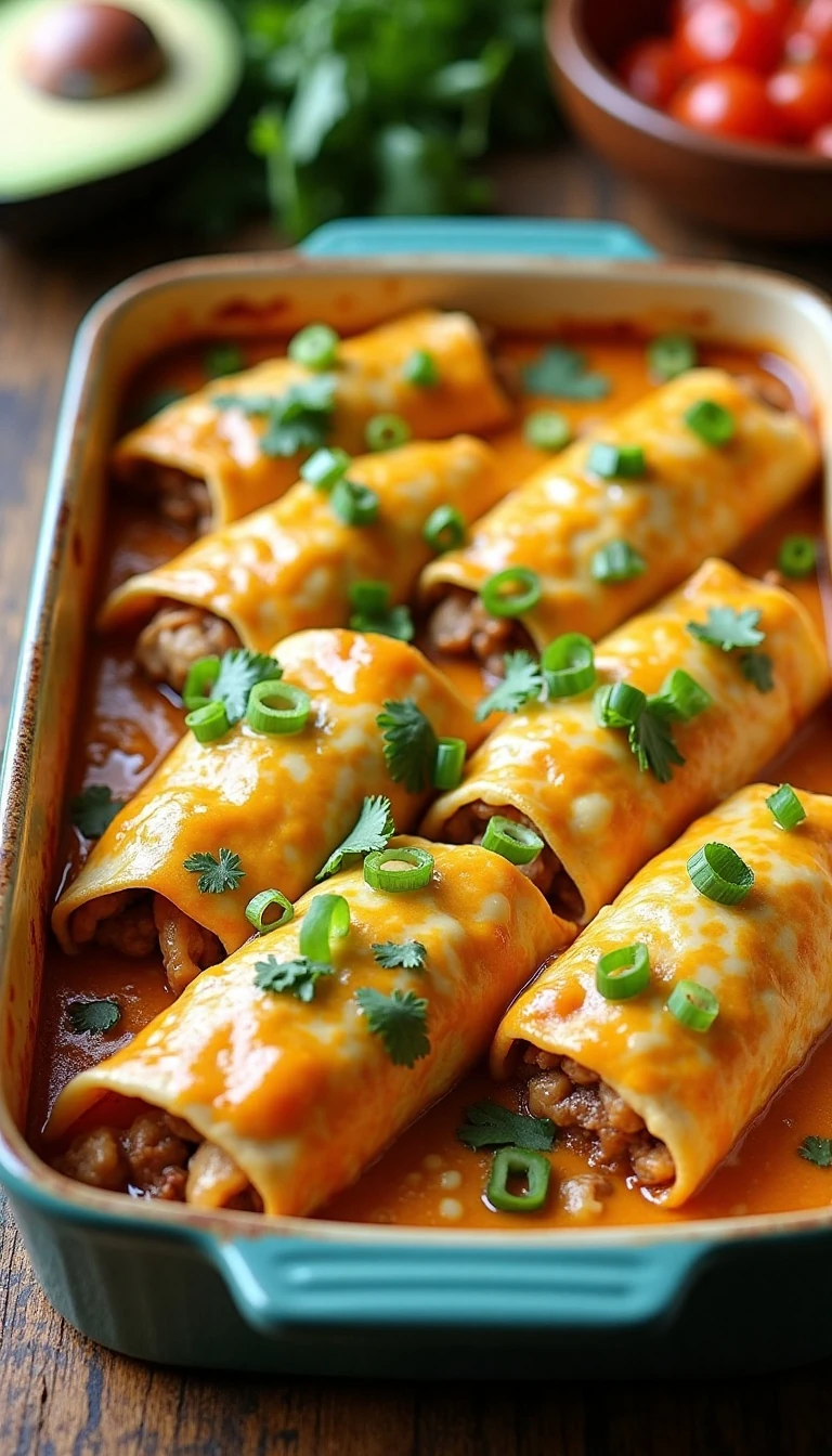 Easy Smothered Baked Chicken Burritos Recipe