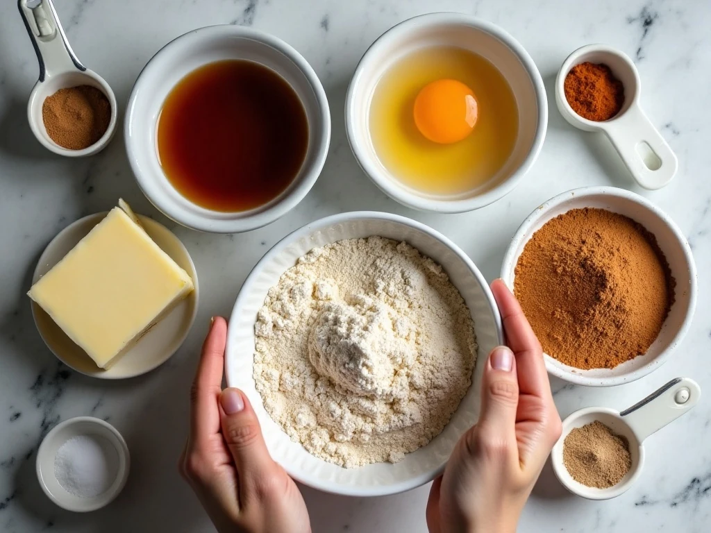 Ingredients for chewy Snicker-Snaps cookies