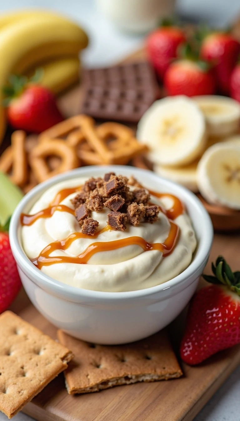 Creamy Snickers Yogurt Dip Dessert Recipe