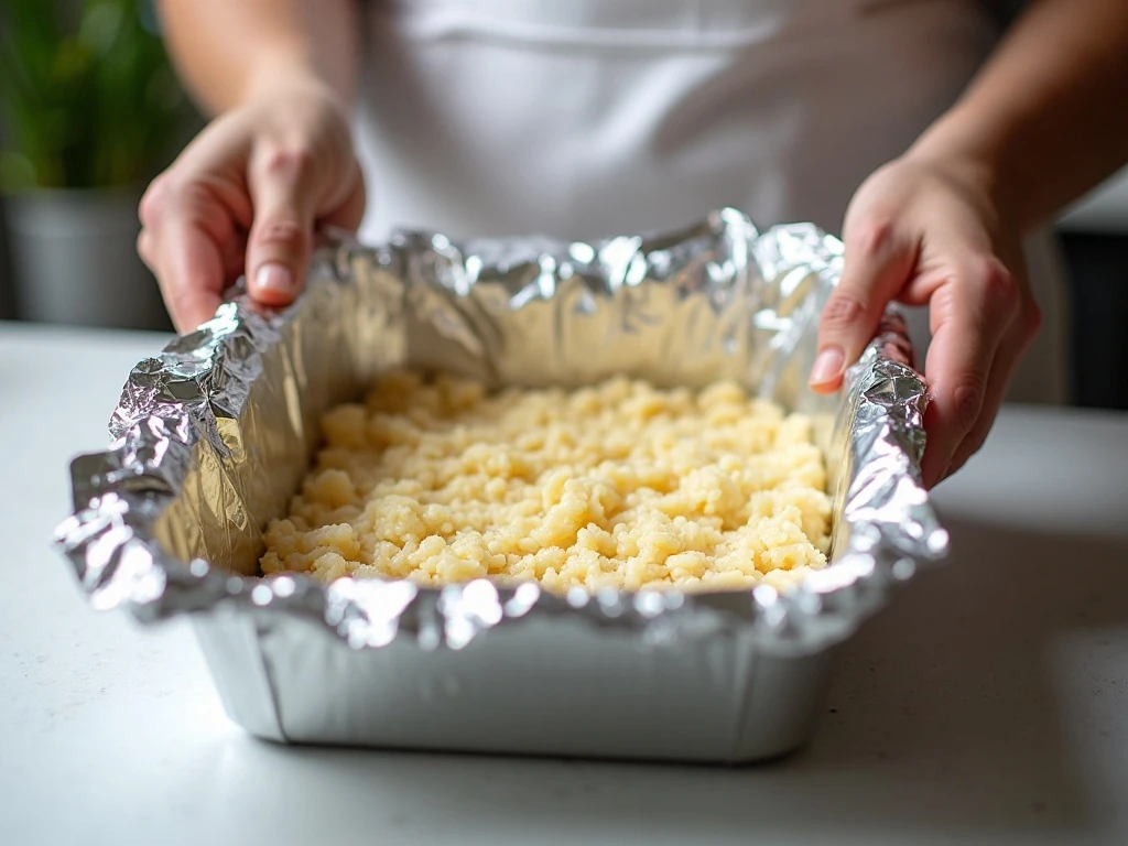 Tightly covering chicken and rice casserole with foil