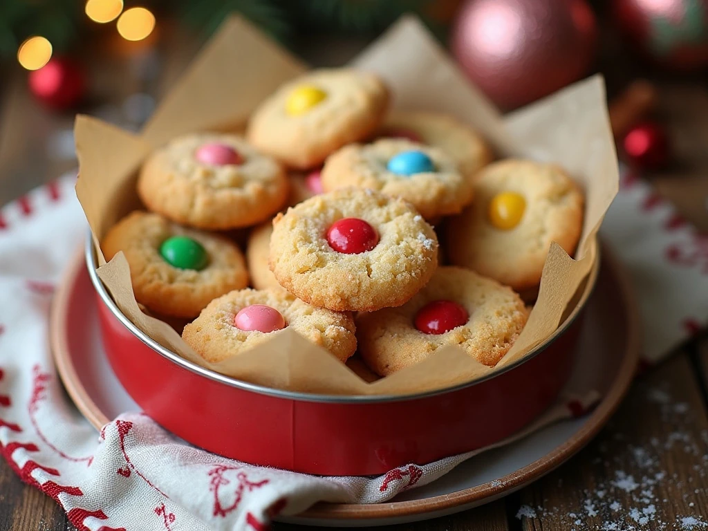 Gumdrop sugar cookies prepared for serving and gifting