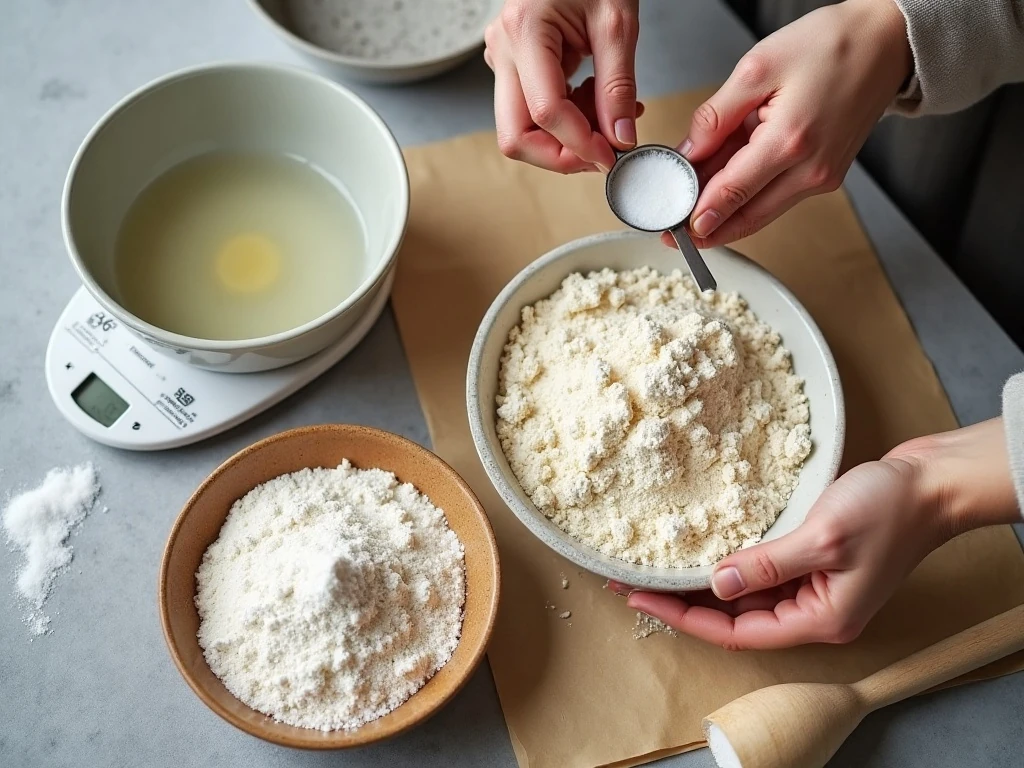 Ingredients for easy slow cooker sourdough bread