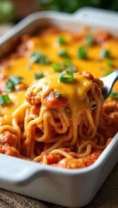 Easy Southern Chicken Spaghetti Recipe with Cheddar Cheese
