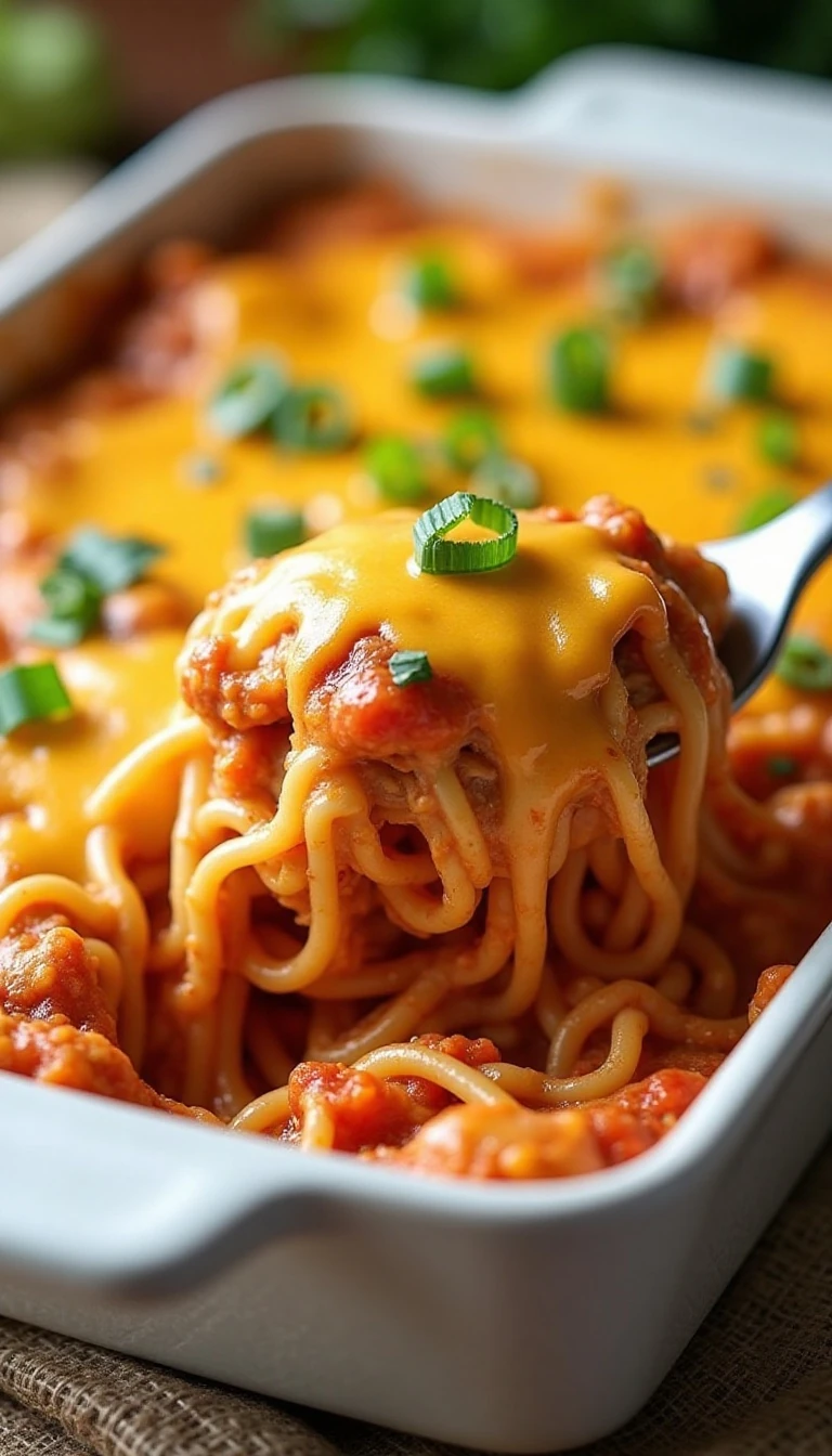 Easy Southern Chicken Spaghetti Recipe with Cheddar Cheese