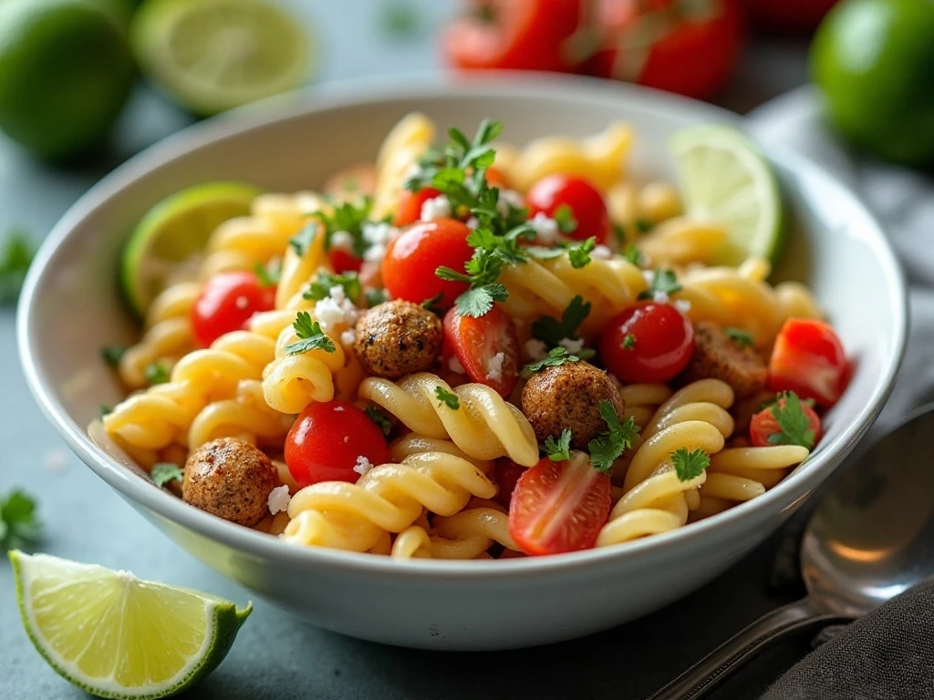 Make-ahead Southwest pasta salad ready for serving