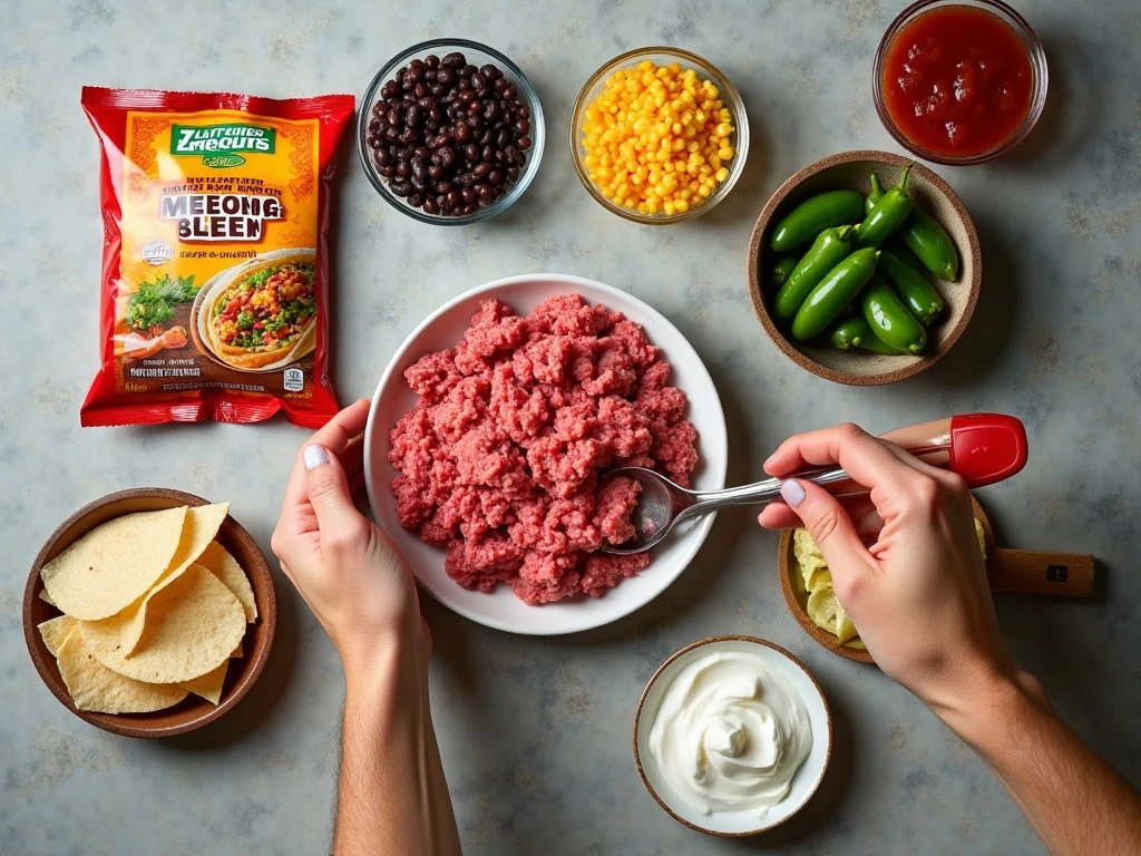 Ingredients for Southwest wontons arranged in a flat lay
