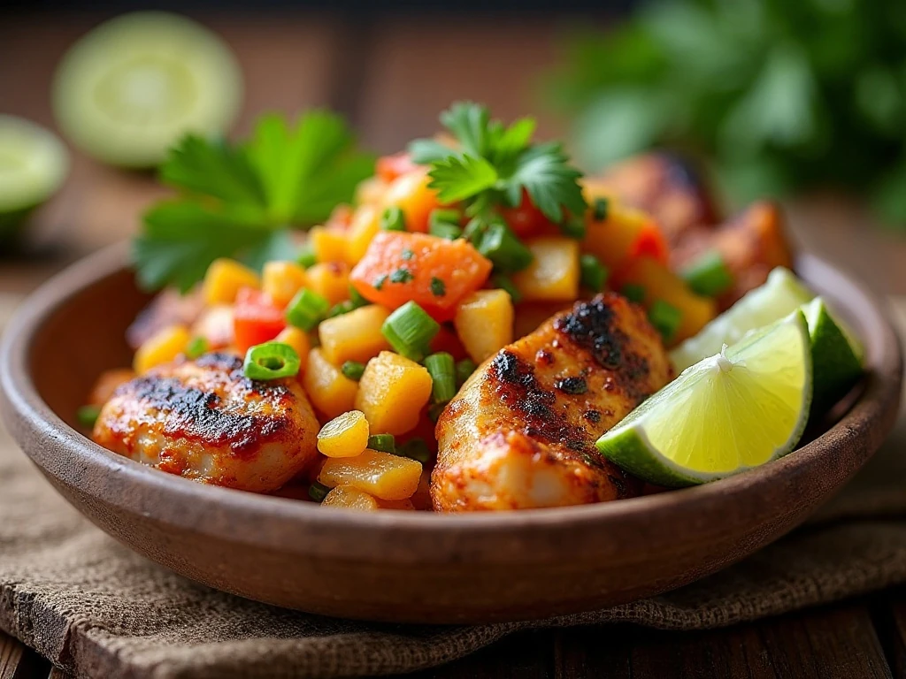 Southwestern potato salad served with grilled food