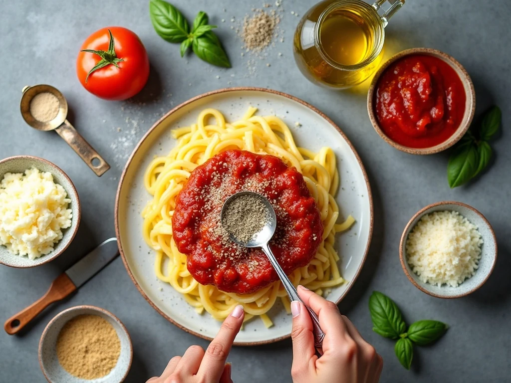 Ingredients for spaghetti squash pizza boats