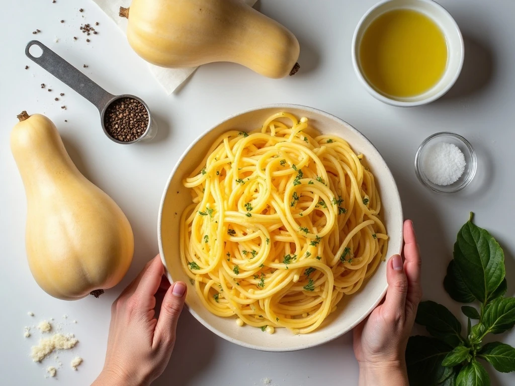 Ingredients for easy spaghetti squash cacio e pepe