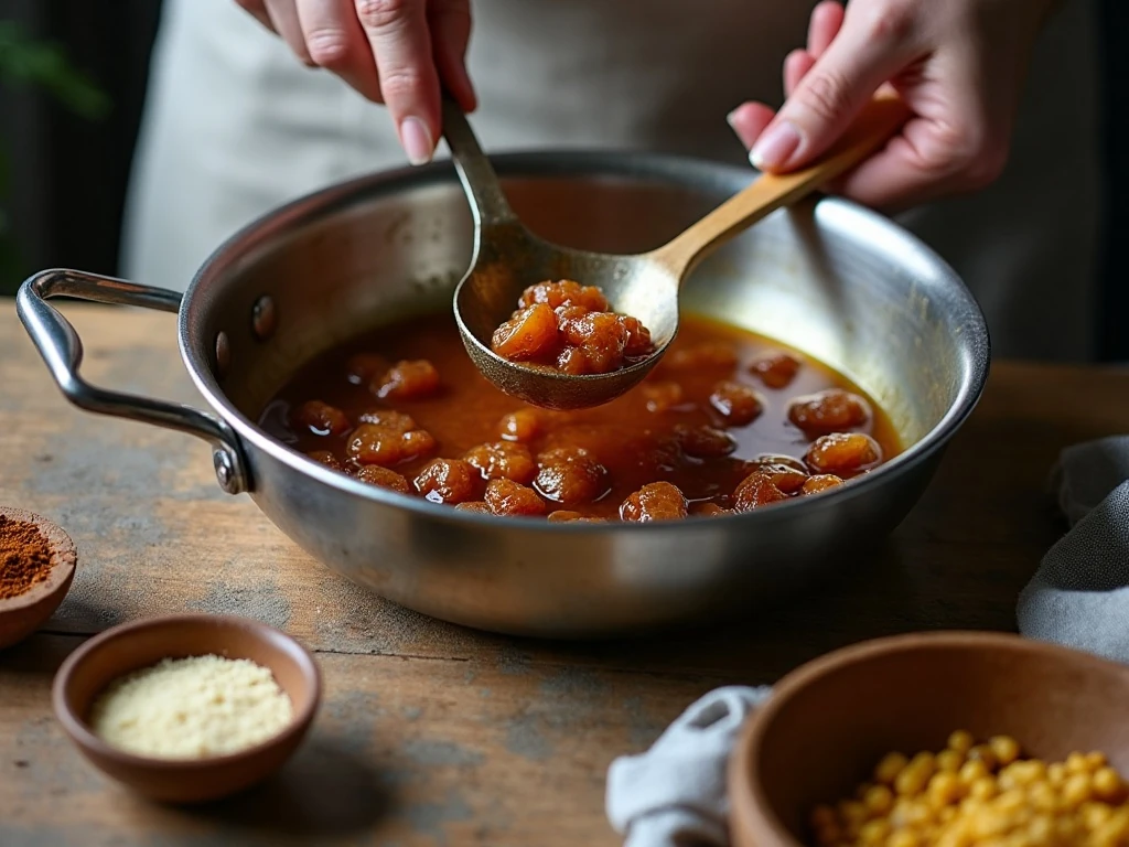Simmering raisins for Spanish Bar Cake batter