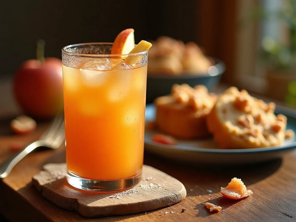 Spicy apple margarita served with autumn desserts