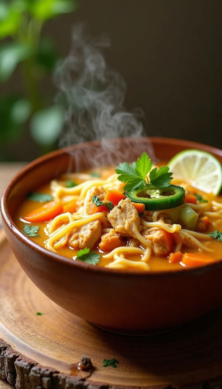 Easy Spicy Chicken Noodle Soup Recipe