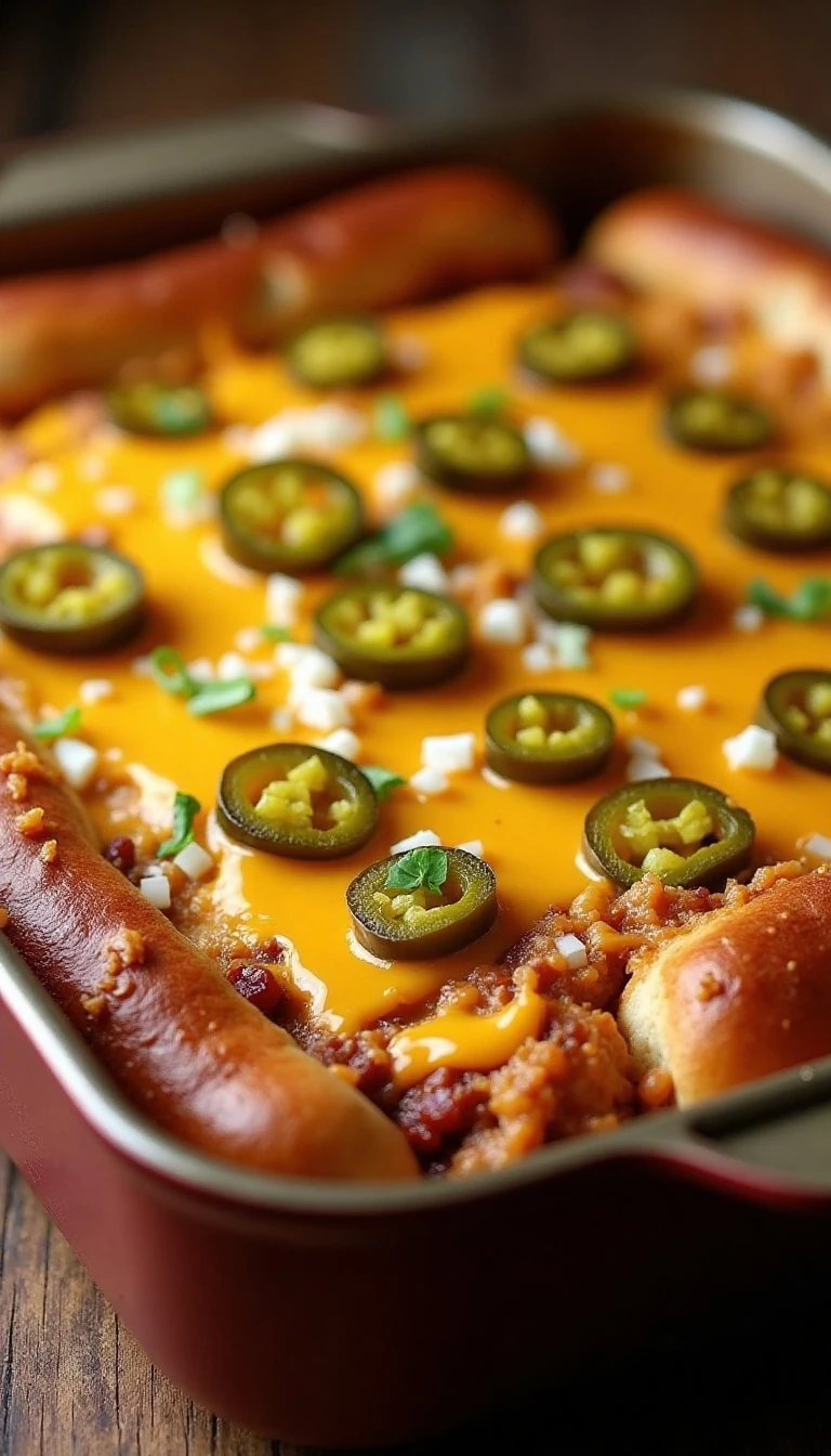 Easy Spicy Chili Dog Casserole Recipe