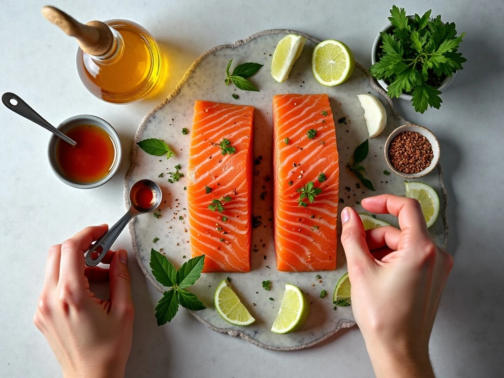 Ingredients for spicy honey glazed salmon