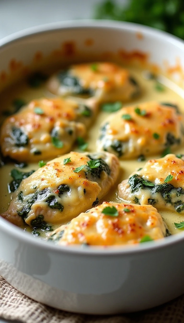 Easy Spinach Chicken Casserole Recipe for a Creamy Family Dinner