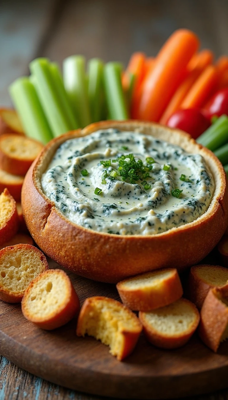 Spinach Dip in a Bread Bowl Everyone Will Love