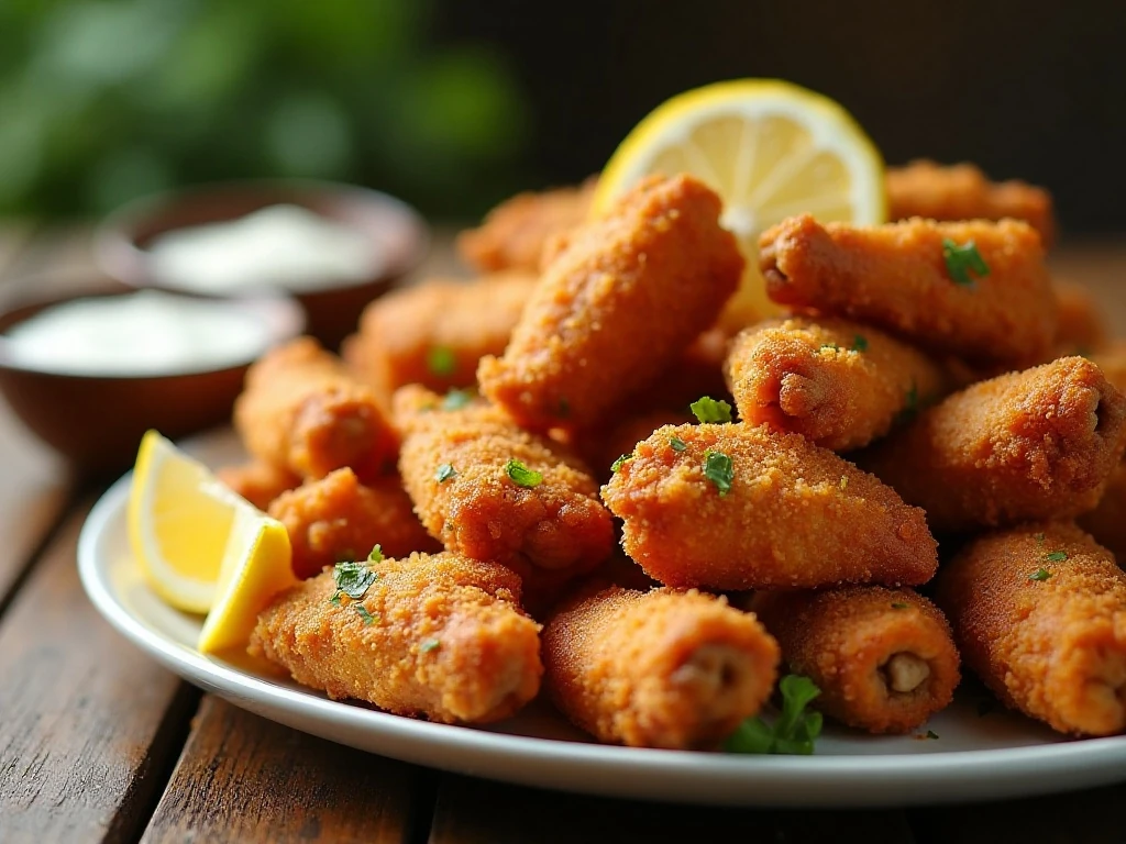 Crispy Sprite chicken wings served as a golden appetizer