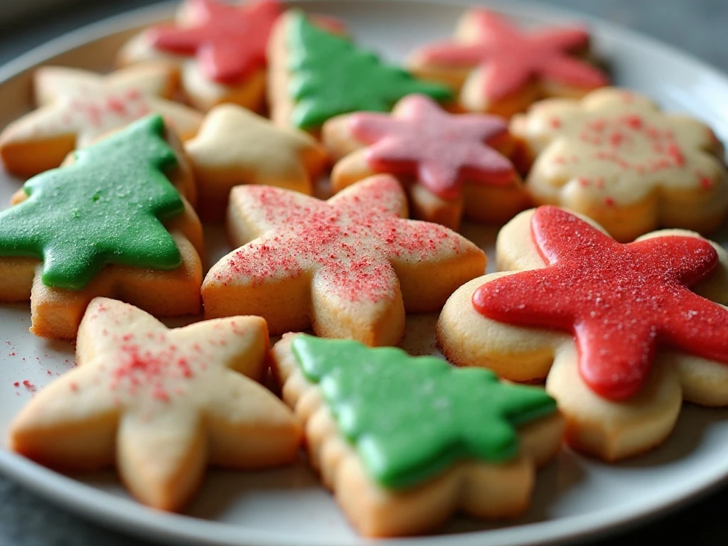 Assorted homemade classic spritz cookies arranged on a serving platter