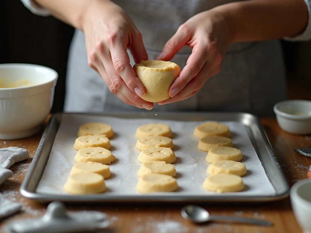 Cookie press and evenly shaped spritz cookie dough