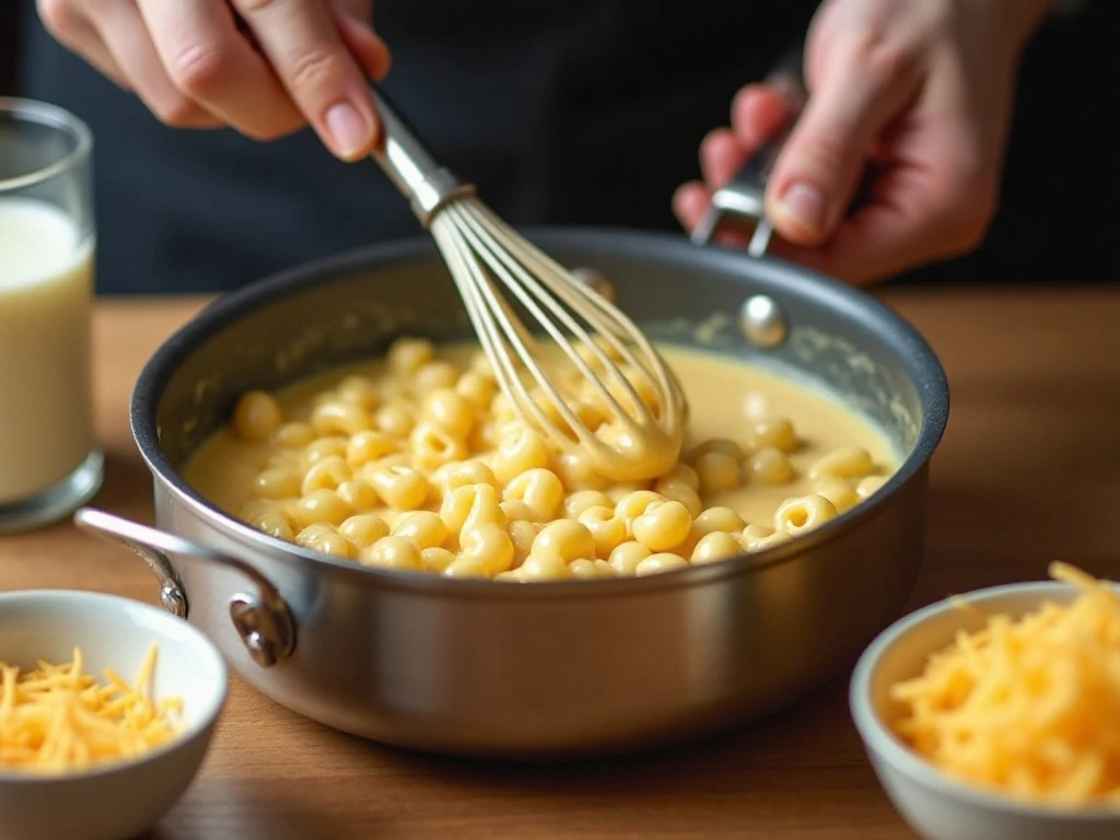 Preparing cheese sauce for stovetop macaroni and cheese