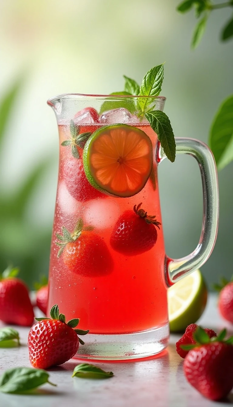 Refreshing Strawberry Basil Limeade Recipe
