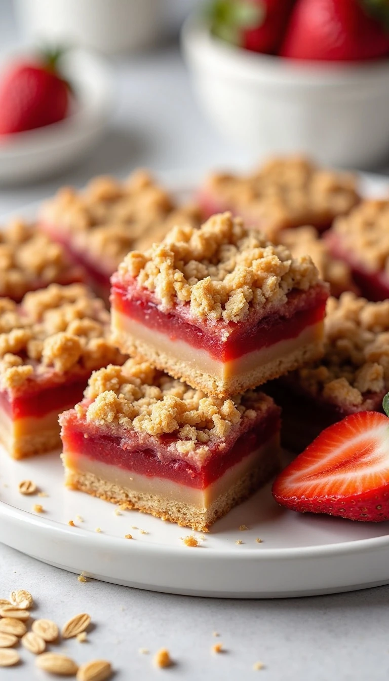 Strawberry Caramel Crumble Bars Recipe