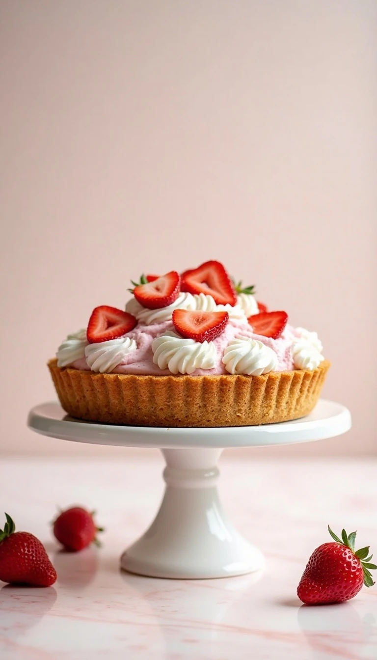 No-Bake Strawberry Cheesecake Ice Cream Pie Recipe