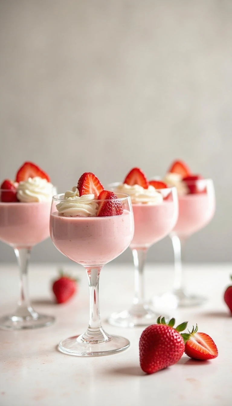 Easy 4-Ingredient Strawberry Cheesecake Mousse Recipe
