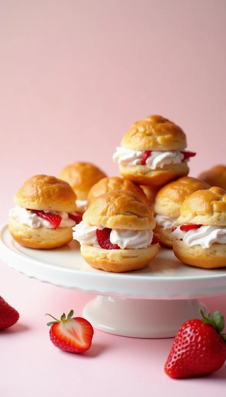 Easy Homemade Strawberry Cream Puffs Recipe