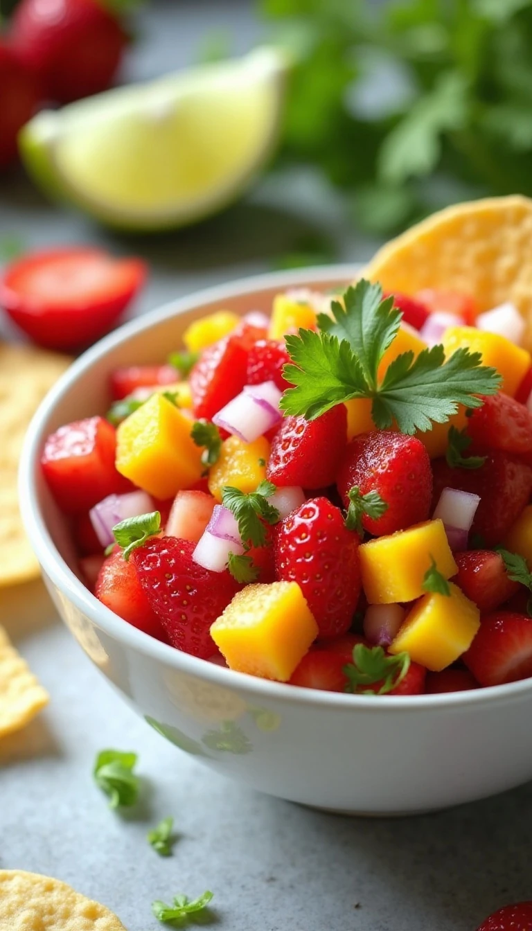 Fresh and Easy Strawberry Mango Salsa Recipe